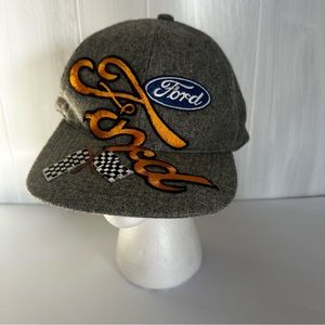Mens Ford wool embroidered baseball cap hat trucker‎ style adjustable
